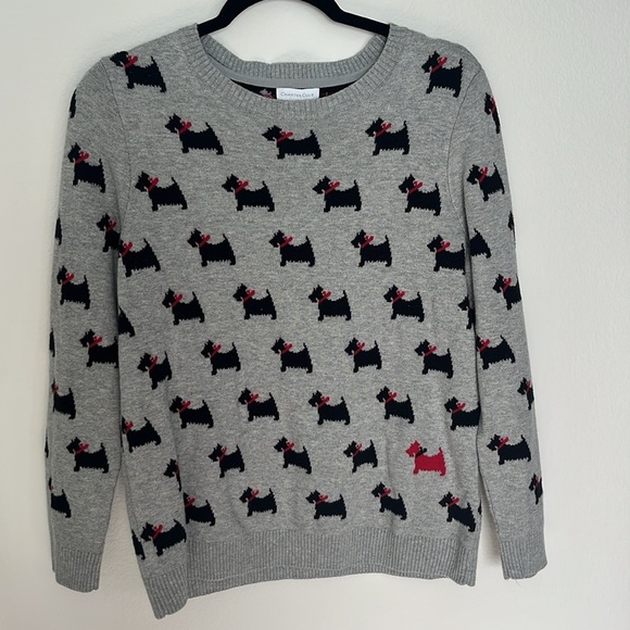 Charter Club Scottie Dog All-Over Print Sweater – Size Large - Picture 3 of 8